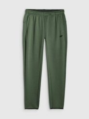 Spodnie treningowe z wykończeniem szybkoschnącym męskie zielone 4F XL Zielony. Zielone spodnie sportowe męskie Under Armour, m, bez wzorów, z elastanu. Za 199.99 zł.