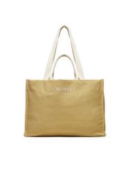 TWINSET Torebka 241TD8110 Beżowy. Brązowe torebki do ręki damskie Twinset, bez wzorów, z bawełny, bez dodatków. Za 459.99 zł.