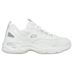 Buty do chodzenia damskie Skechers Dlites 40. Białe obuwie sportowe damskie Skechers, bez wzorów, z materiału, trekkingowe. Za 367.00 zł.