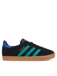 Adidas Sneakersy Gazelle Paris 2024 KI7131 Czarny. Czarne buty sportowe chłopięce Adidas, bez wzorów, ze skóry, bez zapięcia. Za 329.99 zł.