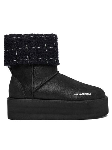 KARL LAGERFELD Śniegowce Thermo KL48552 Czarny. Czarne śniegowce i trapery damskie KARL LAGERFELD, z materiału. Za 979.99 zł.