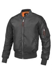 Kurtka przejściowa męska Pitbull MA-1 Logo. Zielone kurtki męskie PITBULL, m, z aplikacjami, z dzianiny, klasyczne, bez kaptura. Za 319.00 zł.