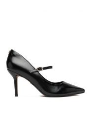 Nine West Szpilki CEO-CD25-321-1 Czarny. Czarne szpilki damskie Nine West, bez wzorów, ze skóry, bez obcasa, bez zapięcia. Za 249.99 zł.