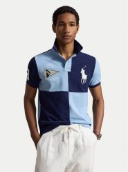 Polo Ralph Lauren Polo 710B21927001 Granatowy Custom Slim Fit. Niebieskie koszulki polo męskie Polo Ralph Lauren, m, bez wzorów, z bawełny, bez ramiączek. Za 949.99 zł.