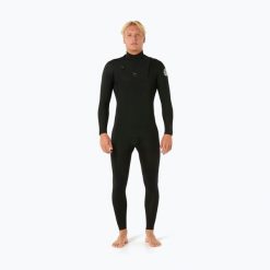 Pianka do pływania męska Rip Curl Dawn Patrol 3/2 mm Chest Zip black. Czarne buty sportowe męskie Rip Curl, bez zapięcia, rowerowe. Za 1,399.00 zł.