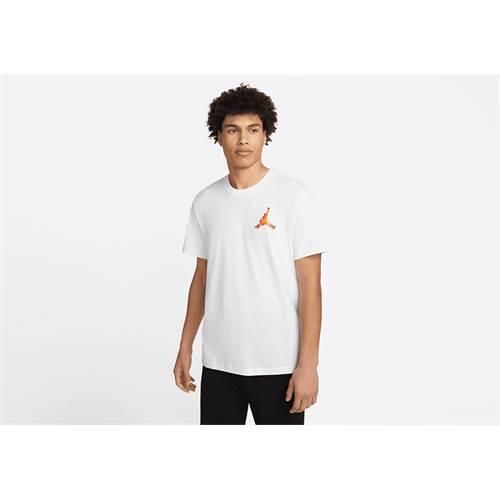 Koszulka treningowa męska Nike Air Jordan Jumpman 3d Crew. Białe koszulki sportowe męskie Nike, m, bez wzorów, z bawełny, bez kołnierzyka, bez ramiączek, trekkingowe. Za 159.00 zł.