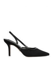 Nine West Szpilki EO-SX005 06 Czarny. Czarne szpilki damskie Nine West, bez wzorów, z materiału, bez obcasa, bez zapięcia. Za 249.99 zł.
