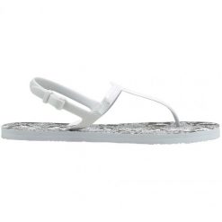 Sandały Puma Cozy Sandal Wns 375213 03 białe. Białe sandały damskie bez wzorów, z materiału, bez obcasa, bez zapięcia. Za 94.81 zł.