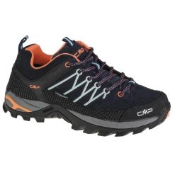 Buty trekkingowe damskie, CMP Rigel Low. Czarne obuwie sportowe damskie CMP, bez wzorów, z materiału, trekkingowe. W wyprzedaży za 359.99 zł.