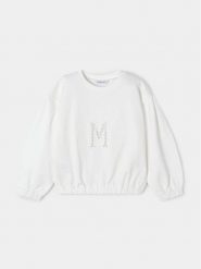 Mayoral Bluza 3468 Écru Regular Fit. Bluzy dla dziewczynek Mayoral, bez wzorów, z bawełny, bez ramiączek, bez kaptura. Za 79.99 zł.