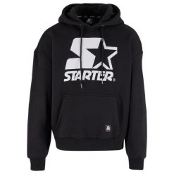 Oversizowa bluza z kapturem Starter. Czarne bluzy męskie Starter, m, bez wzorów, z kapturem. Za 244.50 zł.