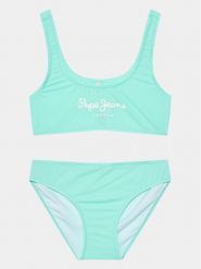 Pepe Jeans Strój kąpielowy Pepe Sc Bikini Set PGB10406 Niebieski. Niebieskie stroje kąpielowe dla dziewczynek Pepe Jeans, bez wzorów, z jeansu. Za 139.99 zł.