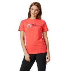 Koszulka damska Helly Hansen Ocean Race. Brązowe koszulki sportowe damskie Helly Hansen, bez wzorów, bez kołnierzyka, bez ramiączek, narciarskie. Za 215.00 zł.