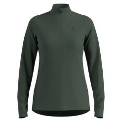 Bluza bez kaptura rozpinana Odlo Mid layer 1/2 zip ESSENTIAL LIGHT. Zielone bluzy sportowe damskie Odlo, bez wzorów, bez kaptura, trekkingowe. Za 349.99 zł.