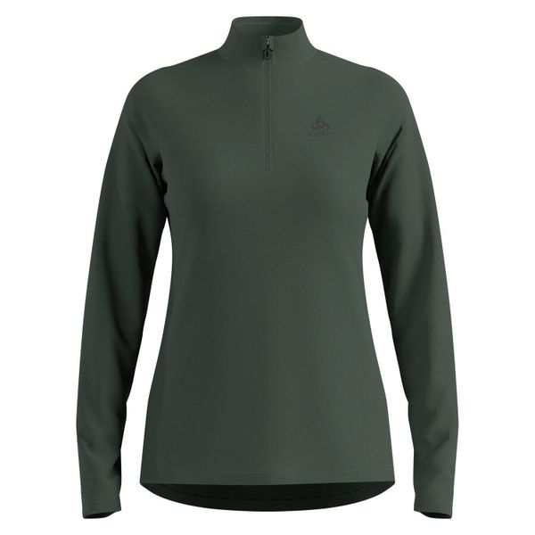 Bluza bez kaptura rozpinana Odlo Mid layer 1/2 zip ESSENTIAL LIGHT. Zielone bluzy damskie Odlo, bez wzorów, bez kaptura, trekkingowe. Za 349.99 zł.
