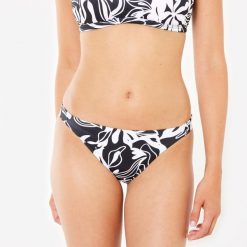 Dół kostiumu kąpielowego surfingowego damski Olaian Aly Bermeo. Czarne bikini damskie OLAIAN, bez wzorów. Za 54.99 zł.