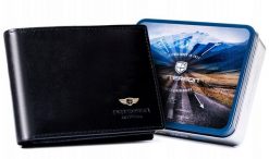 Portfel męski skórzany PTN 22304-VT BLACK. Czarne portfele męskie Peterson, bez wzorów. Za 77.99 zł.