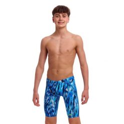 Spodenki FUNKY TRUNKS Wing Streak - jammery chłopięce. Niebieskie szorty dla chłopców FUNKY TRUNKS, bez wzorów, sportowe. Za 199.00 zł.