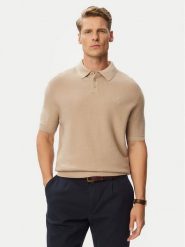 Beverly Hills Polo Club Polo P-SS26M-M7280BEI Beżowy Regular Fit. Brązowe koszulki polo męskie Beverly Hills Polo Club, m, bez wzorów, z bawełny, bez ramiączek. Za 289.99 zł.