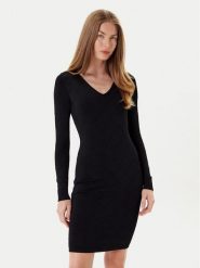Marciano Guess Sukienka dzianinowa 5YGK23 5036Z Czarny Slim Fit. Czarne sukienki damskie Marciano Guess, z aplikacjami, z dzianiny, bez kołnierzyka, bez ramiączek. Za 839.99 zł.