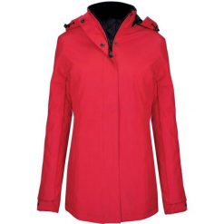 Parka damska Kariban. Czerwone parki damskie KARIBAN, na zimę, bez wzorów, bez kaptura. Za 246.50 zł.
