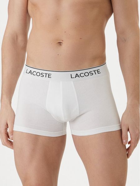 Lacoste Komplet bokserek 5H9002 Biały. Białe bokserki męskie Lacoste, m, bez wzorów, z bawełny. Za 161.99 zł.