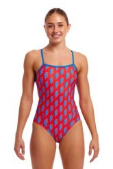 Funkita strój pływacki kąpielowy Hot Volt. Czerwone kostiumy jednoczęściowe damskie FUNKITA, s, bez wzorów, z materiału, sportowe, na fitness i siłownię. Za 199.99 zł.