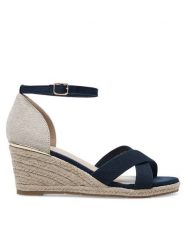 Clara Barson Espadryle WSS20802-03 Granatowy. Niebieskie sandały damskie Clara Barson, bez wzorów, z materiału, bez obcasa, bez zapięcia. Za 71.99 zł.