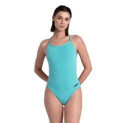 Strój kąpielowy damski jednoczęściowy pływacki na basen Arena Team. Niebieskie kostiumy jednoczęściowe damskie Arena, s, bez wzorów, sportowe, do pływania. Za 169.90 zł.