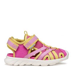 Sandały Geox. Czerwone sandały dziewczęce Geox, bez zapięcia. Za 289.99 zł.