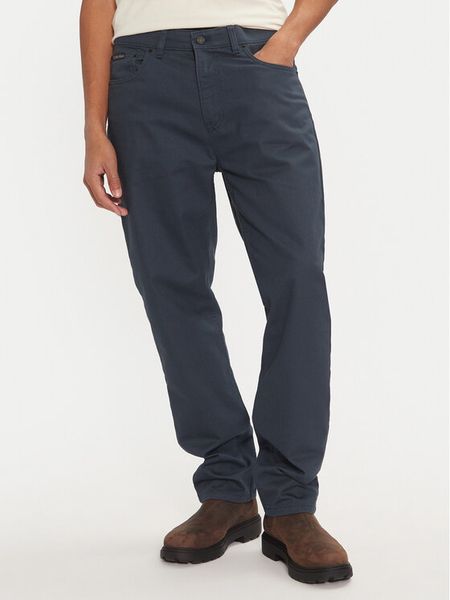 Calvin Klein Jeans Spodnie materiałowe J30J326263 Niebieski Straight Fit. Niebieskie spodnie materiałowe męskie Calvin Klein Jeans, m, bez wzorów, z jeansu. Za 289.99 zł.