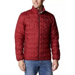 Kurtka puchowa męska Columbia Delta Ridge Down. Czerwone kurtki męskie Columbia, na jesień, m, bez wzorów, z puchu, sportowe, bez kaptura. Za 799.00 zł.