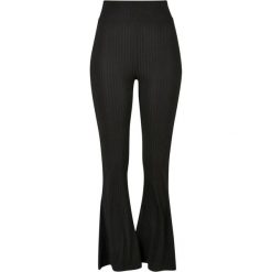 Damskie legginsy z wysokim stanem, z rozszerzonym pasem. Urban Classics. Czarne legginsy sportowe damskie Urban Classics, m, bez wzorów, z elastanu, z podwyższonym stanem. Za 105.90 zł.