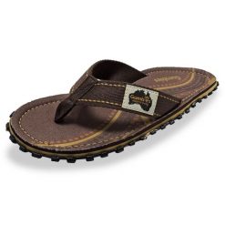 Japonki Gumbies Islander Flip-Flops Unisex Aboriginal GU-FFISL095 brązowe. Brązowe klapki męskie z gumy, sportowe. Za 270.62 zł.