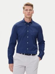 Tommy Hilfiger Koszula MW0MW37550 Granatowy Regular Fit. Niebieskie koszule męskie Tommy Hilfiger, m, bez wzorów, z bawełny, bez kołnierzyka, bez ramiączek. Za 279.99 zł.