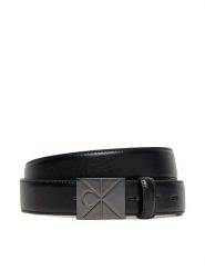 Calvin Klein Pasek Męski Emblem Plaque Buckle 32Mm LV04D7046G Czarny. Czarne paski damskie Calvin Klein, bez wzorów, ze skóry. Za 229.99 zł.