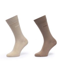 Skarpety długie BOSS. Brązowe skarpety męskie Boss, bez wzorów. Za 69.99 zł.