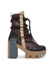 United Nude Trzewiki Grip Desert Mid 11035161165 Brązowy ciemny. Brązowe botki damskie United Nude, ze skóry, bez obcasa, na słupku, bez zapięcia. Za 1,689.00 zł.