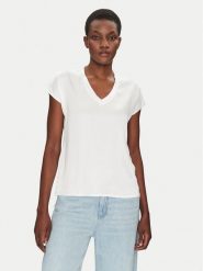 ViCOLO Bluzka TD0009 Biały Relaxed Fit. Białe bluzki damskie ViCOLO, xs, bez wzorów, z wiskozy, bez kołnierzyka, bez ramiączek. Za 139.99 zł.