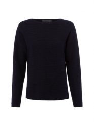 Franco Callegari sweter z dzianiny z dodatkiem lnu Kobiety Bawełna niebieski, XL. Niebieskie swetry damskie Franco Callegari, xl, bez wzorów, z bawełny, bez kołnierzyka, bez ramiączek, bez kaptura. Za 199.95 zł.