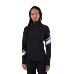 Damski polar 1/2 zip Rossignol Strawpile. Czarne bluzy sportowe damskie Rossignol, m, bez wzorów, z polaru, bez kaptura, narciarskie. Za 269.99 zł.