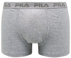 Bokserki męskie Fila 1-pak szare 2XL. Szare bokserki męskie 661, m, bez wzorów, z bawełny. Za 113.99 zł.