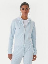 Juicy Couture Bluza Madison JCWAS225306 Błękitny Slim Fit. Niebieskie bluzy damskie Juicy Couture, s, bez wzorów, z syntetyku, bez kaptura. Za 439.99 zł.