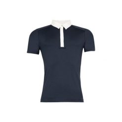 Chłopięca koszulka polo na zawody BR Equitation Toga. Niebieskie t-shirty dla chłopców BR, bez wzorów, z elastanu, bez ramiączek. Za 257.45 zł.