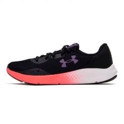 Buty do chodzenia damskie Under Armour W Charged Pursuit 3. Czarne obuwie sportowe damskie Under Armour, bez wzorów, z materiału, na fitness i siłownię. Za 361.00 zł.