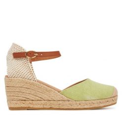 Espadryle Genuins. Zielone sandały damskie Genuins, bez wzorów, bez obcasa, bez zapięcia. Za 249.99 zł.