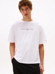 Tommy Hilfiger koszula do noszenia na co dzień Mężczyźni Bawełna biały, L. Białe koszule męskie Tommy Hilfiger, l, bez wzorów, z bawełny, bez kołnierzyka, bez ramiączek. Za 149.95 zł.