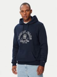 Tommy Jeans Bluza Sports Club DM0DM23153 Granatowy Regular Fit. Niebieskie bluzy męskie Tommy Jeans, m, bez wzorów, z bawełny, bez kaptura. Za 489.99 zł.