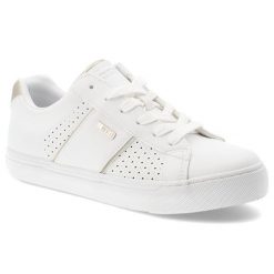 Sneakersy damskie Big Star, skóra ekologiczna perforowana cholewka sznurowany fason klasyczna gumowa podeszwa, białe, TT274291. Białe półbuty damskie Big Star, bez wzorów, z gumy, eleganckie, bez obcasa, bez zapięcia. Za 134.90 zł.