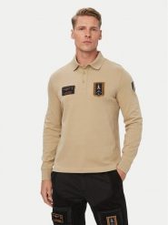 Aeronautica Militare Polo 262PO1941UJ00703 Beżowy Regular Fit. Brązowe koszulki polo męskie Aeronautica Militare, m, bez wzorów, z bawełny, bez ramiączek. Za 534.99 zł.